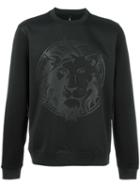 Versus Lion Print Sweatshirt, Men's, Size: Xxl, Black, Cotton/polyester/spandex/elastane