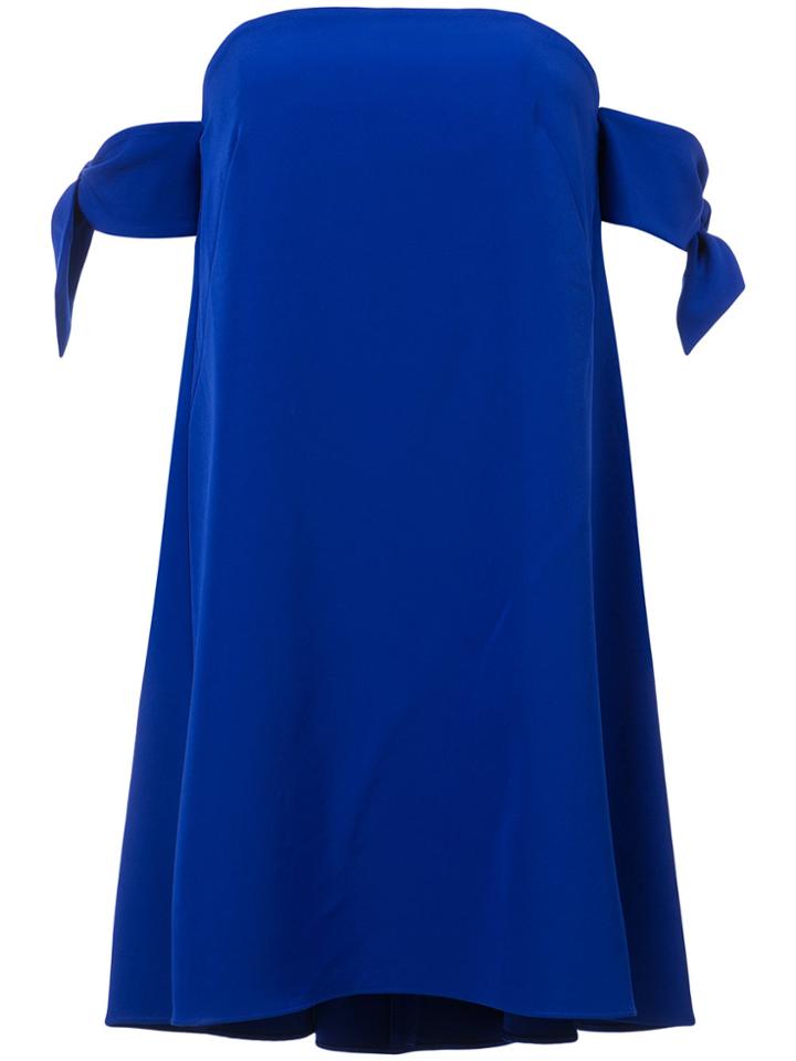 Milly Knotted Sleeves Dress - Blue