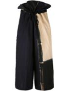 Y's - Wide-legged Cropped Trousers - Women - Linen/flax - 2, Blue, Linen/flax