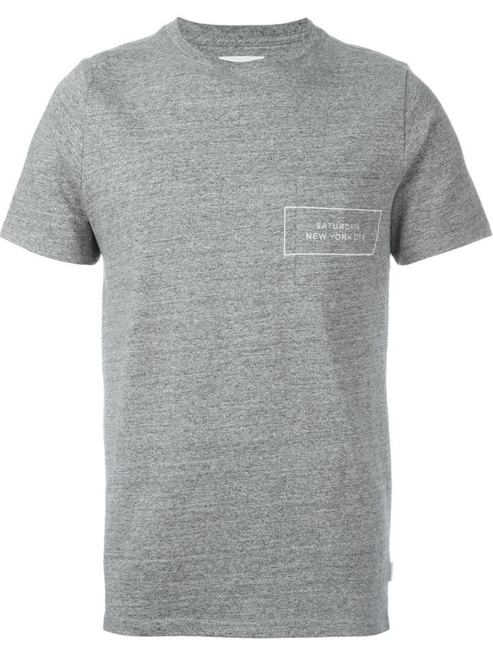 Saturdays Surf Nyc Randall T-shirt, Men's, Size: S, Grey, Cotton