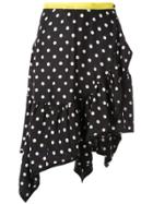 Koché Polka Dot Wrap Skirt - Black