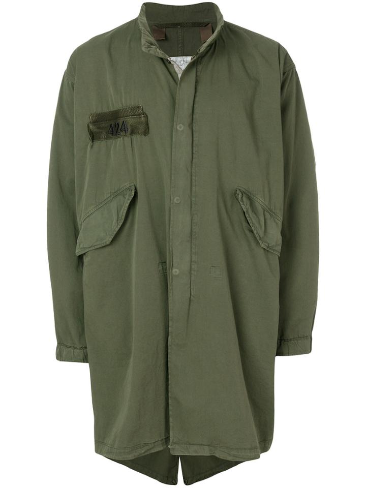 424 Fairfax Oversized Shirt Jacket - Green