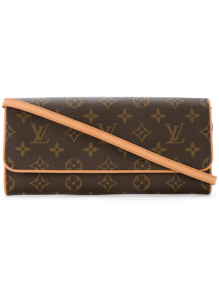 Louis Vuitton Vintage Pochette Twin Gm Clutch - Brown