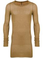Rick Owens Ribbed Long Jumper - Green