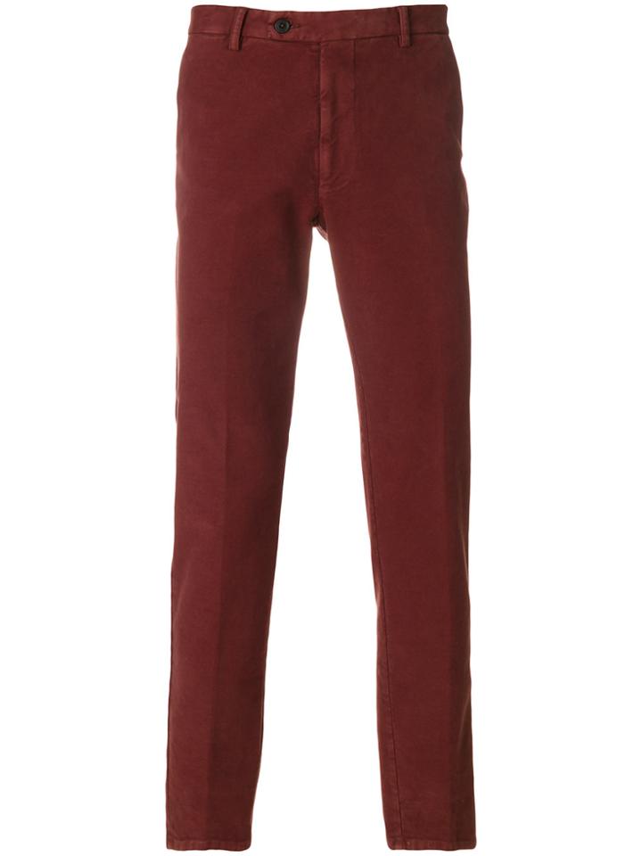 Berwich Regular Fit Chinos - Red