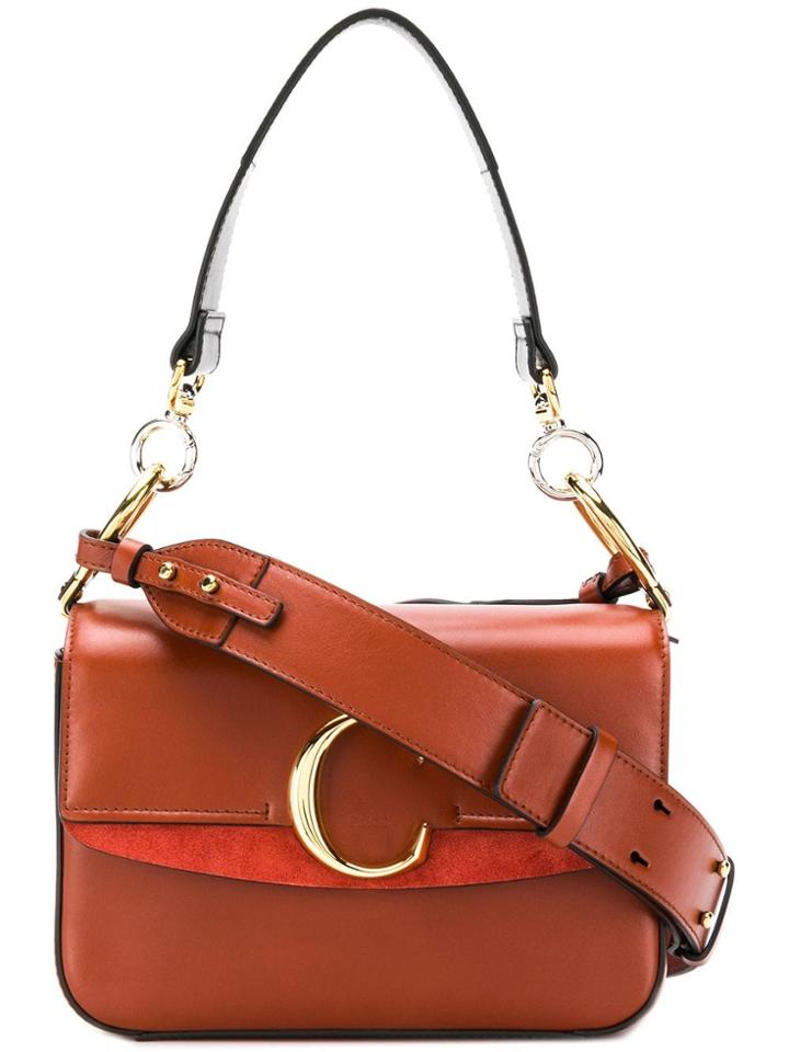 Chloé Small C Double Shoulder Bag - Brown