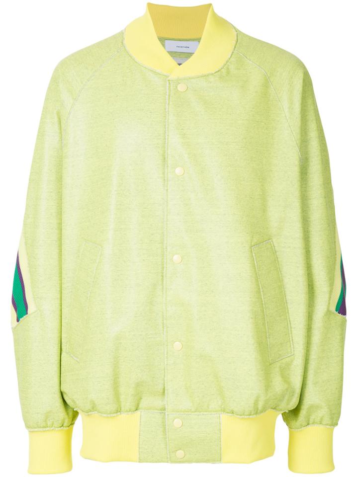Facetasm Buttoned Bomber Jacket - Green