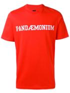 Oamc Pandaemonium Print T-shirt, Men's, Size: Large, Red, Cotton/spandex/elastane/polyamide