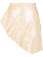 Nk Asymmetric Leather Skirt - Nude & Neutrals