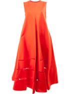 Maison Rabih Kayrouz Cut Out Detailed Oversized Shift Dress - Red