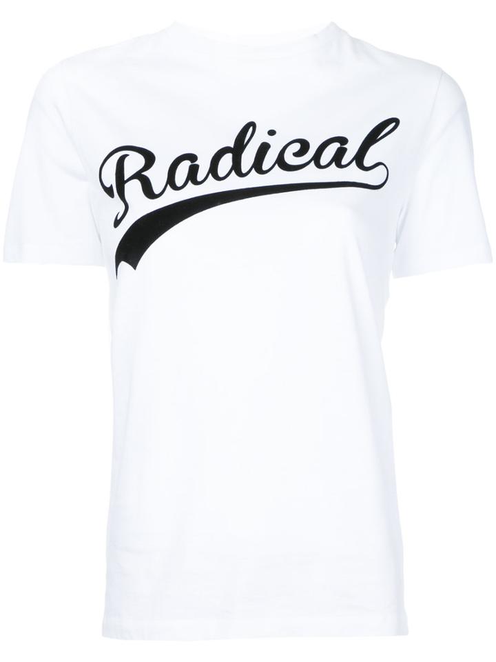 Être Cécile - 'radical' Slogan T-shirt - Women - Cotton - Xs, White, Cotton