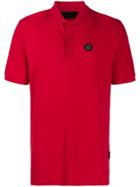 Philipp Plein Rear Logo Skul Polo Shirt - Red