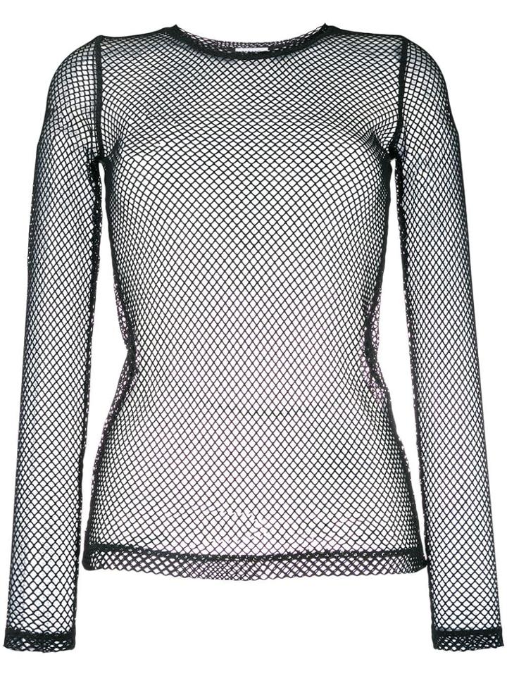 P.a.r.o.s.h. Long-sleeved Net Top - Black