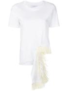 Facetasm Fringe Embellished T-shirt - White