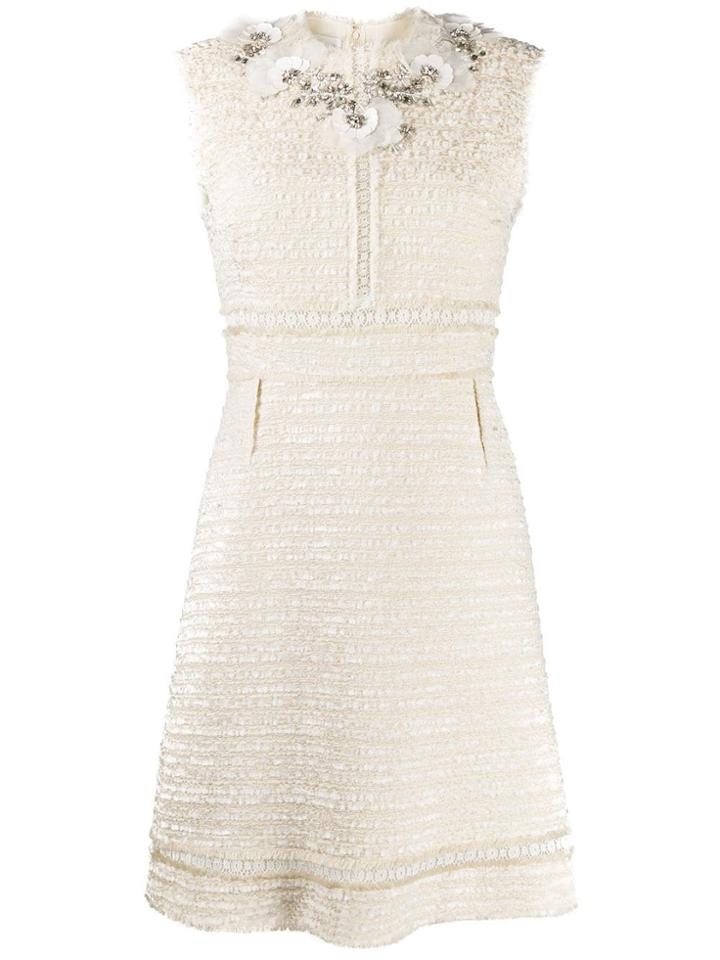 Giambattista Valli Beaded Tweed Dress - Neutrals