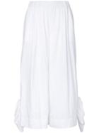 Msgm - Wide-legged Cropped Trousers - Women - Cotton/spandex/elastane - 48, White, Cotton/spandex/elastane