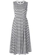 T By Alexander Wang Striped Midi Dress - White
