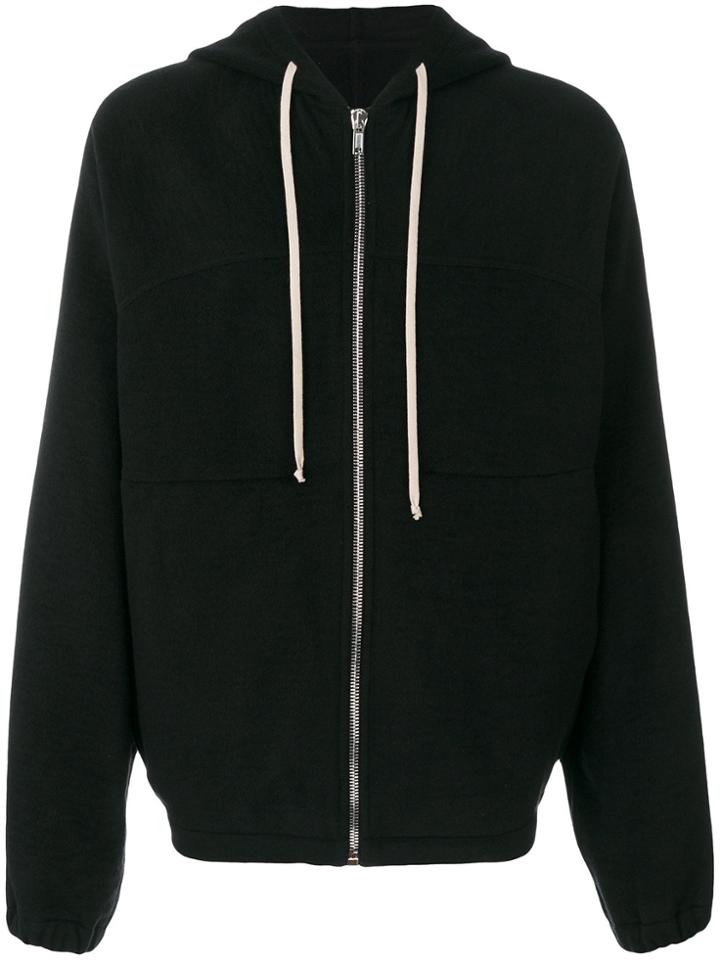 Rick Owens Panelled Hoodie - Black
