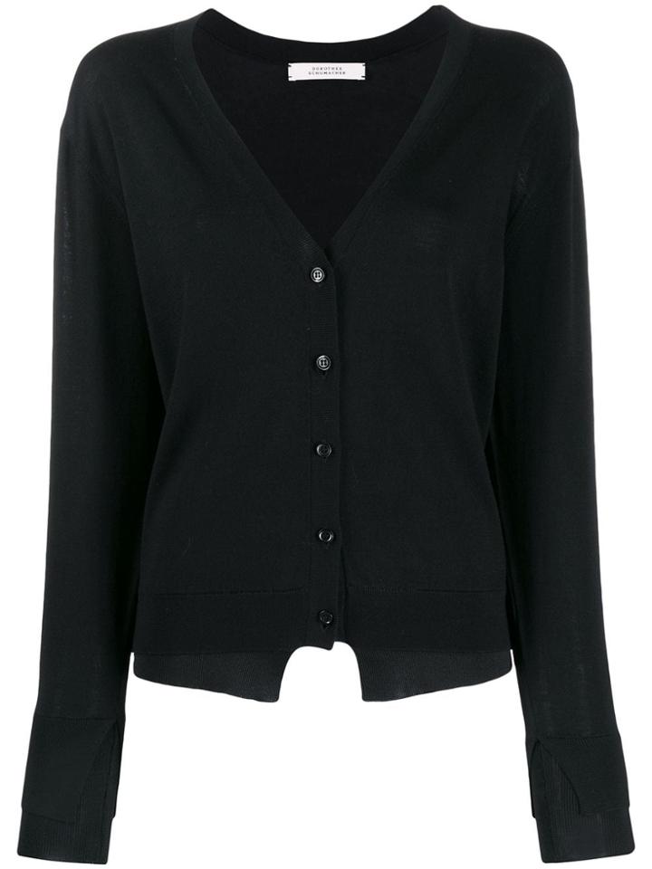 Dorothee Schumacher Button-down Long-sleeve Cardigan - Black
