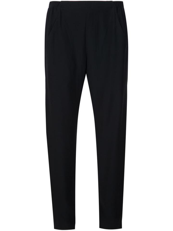 Zero + Maria Cornejo Gathered Ankle Cropped Trousers, Women's, Size: 10, Black, Acetate/viscose
