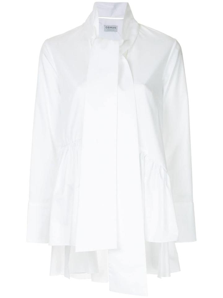 Osman Neck Tie Blouse - White