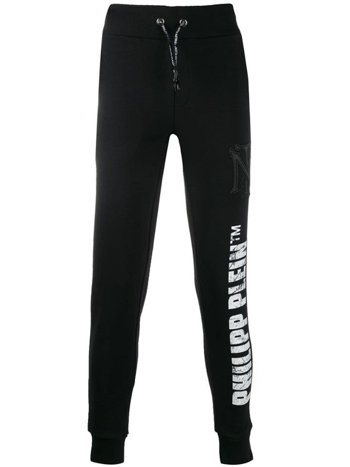 Philipp Plein Drawstring Logo Track Trousers - Black