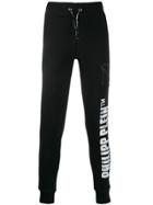 Philipp Plein Drawstring Logo Track Trousers - Black