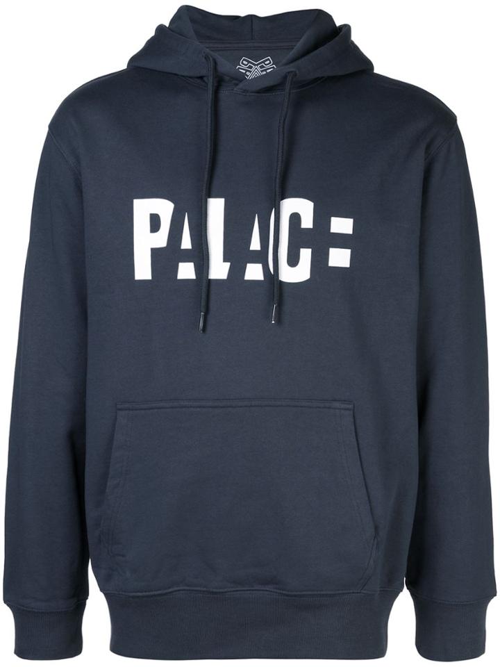 Palace Logo Block Hoodie - Blue