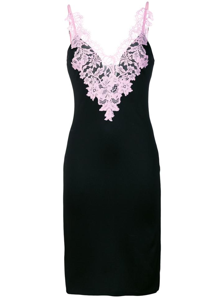 Givenchy Lace Trim Midi Dress - Black