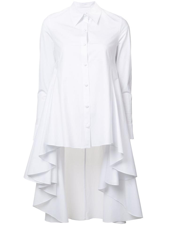 Co - Button-up High-low Shirt - Women - Cotton - S, Women's, White, Cotton