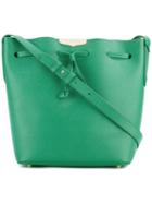 Twin-set Drawstring Crossbody Bag, Women's, Green, Leather