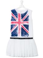 John Galliano Kids - Teen Union Jack Dress - Kids - Cotton/polyester/spandex/elastane - 14 Yrs, Girl's, White