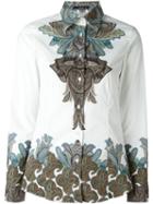 Etro Paisley Print Shirt, Women's, Size: 38, White, Cotton/spandex/elastane
