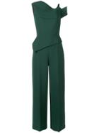 Roland Mouret Asymmetric Design Jumpsuit - Green