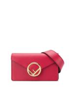 Fendi Ff Logo Plaque Belt Bag - Red