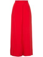 Layeur High Waisted Palazzo Trousers - Red