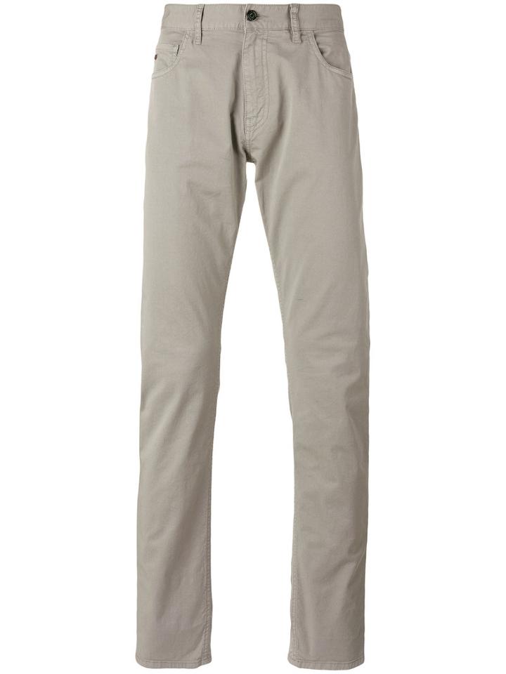Z Zegna Classic Chinos, Men's, Size: 38, Grey, Cotton/spandex/elastane