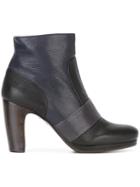Chie Mihara Contrast Panel Ankle Boots