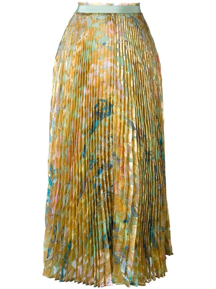 Roberto Cavalli 'runway Pleated' Skirt, Women's, Size: 40, Silk/polyester