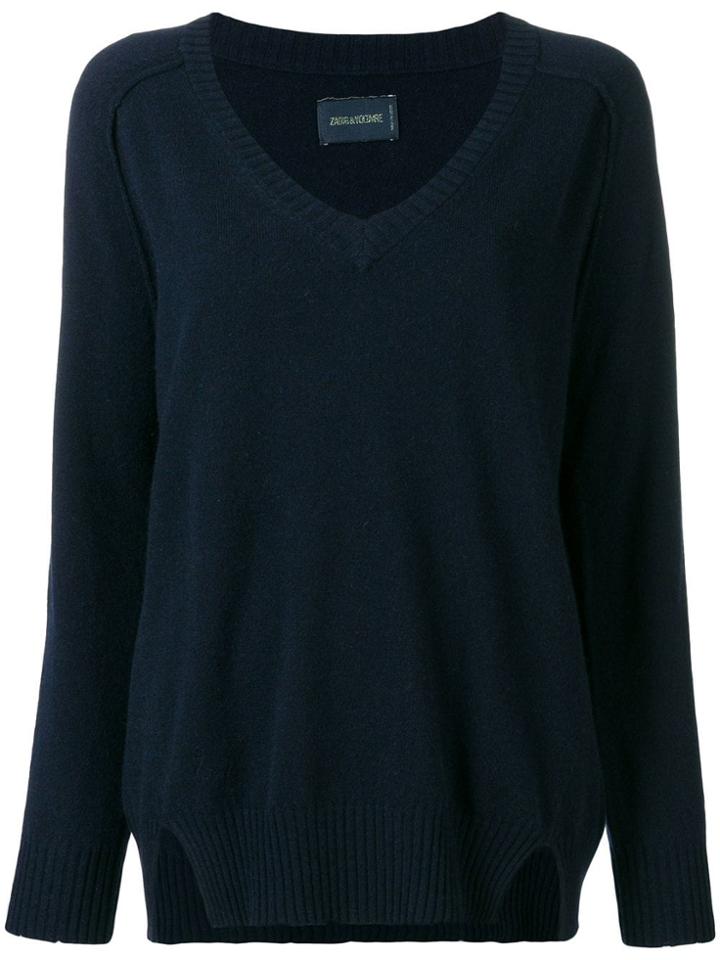 Zadig & Voltaire V-neck Jumper - Blue