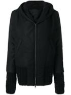 Ann Demeulemeester Zipped Hooded Coat - Black