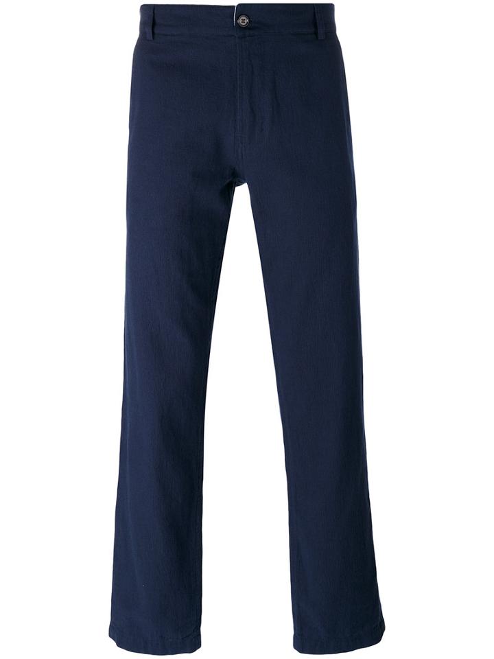 Universal Works Straight Leg Trousers, Men's, Size: 30, Blue, Cotton