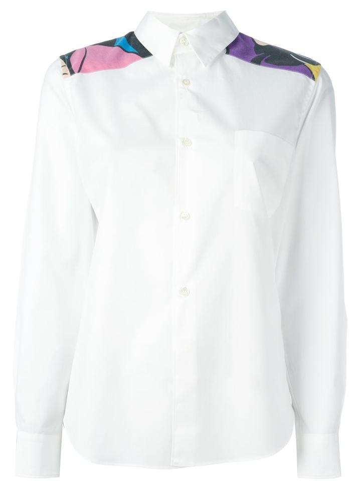 Comme Des Garçons Girl Geometric Patch Shoulders Shirt