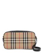 Burberry Small Vintage Check And Leather Camera Bag - Neutrals