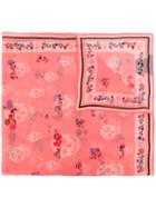 Alexander Mcqueen Flower Crown Scarf - Pink & Purple