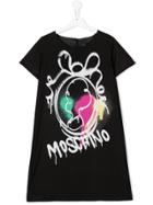 Moschino Kids Teen Graffiti T-shirt Dress - Black