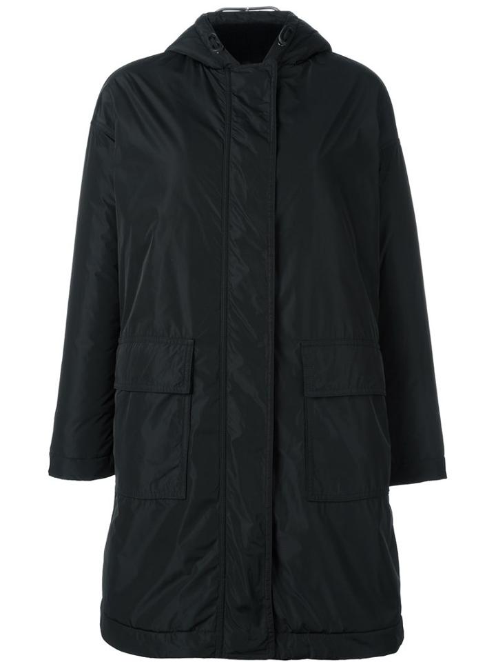 Aspesi Hooded Coat, Women's, Size: Large, Black, Polyester/polyamide