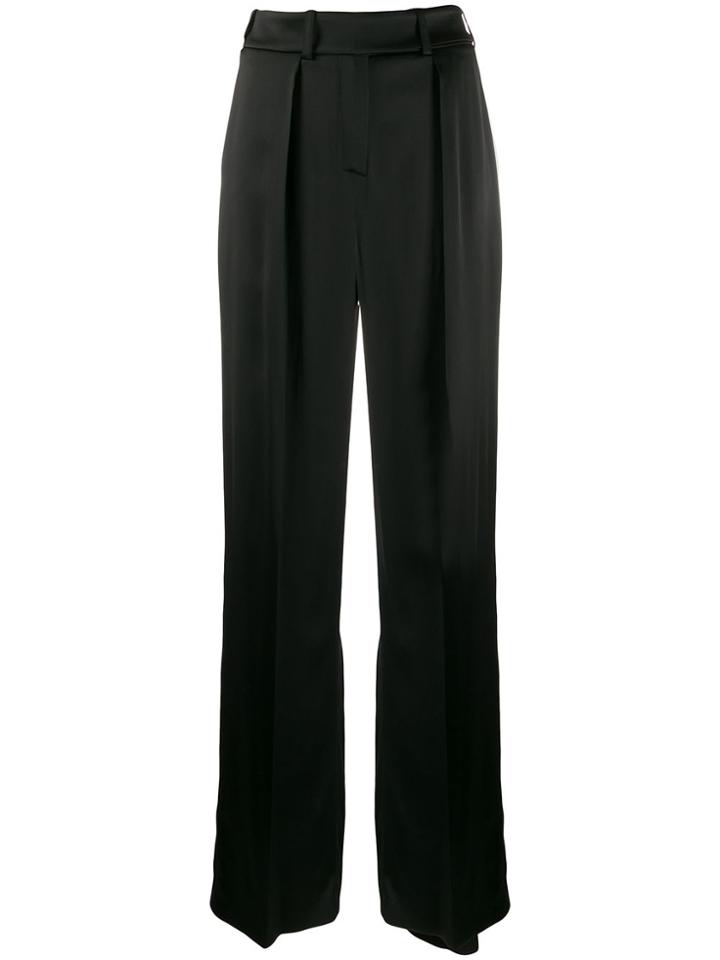 Alexandre Vauthier Pleated Wide Leg Trousers - Black