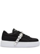 Prada Gabardine Platform Sneakers - Black