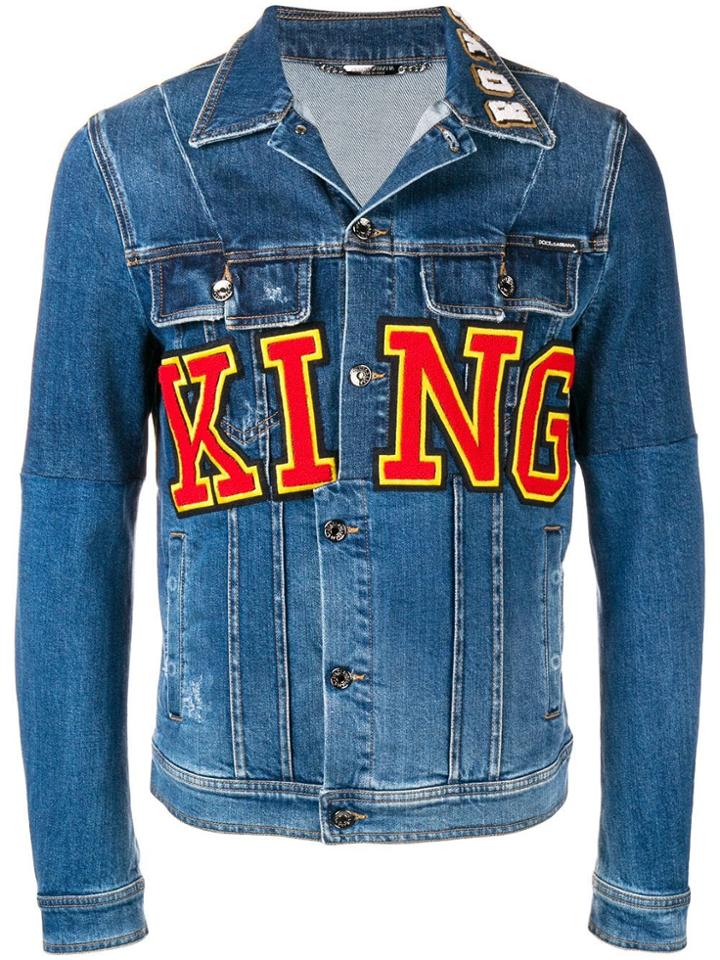 Dolce & Gabbana King Print Jacket - Blue